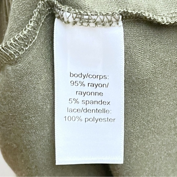 Maurice’s Olive Green Crochet Top Slub Sleeveless Tassel Back Tie Tank Top NWT - Picture 7 of 9